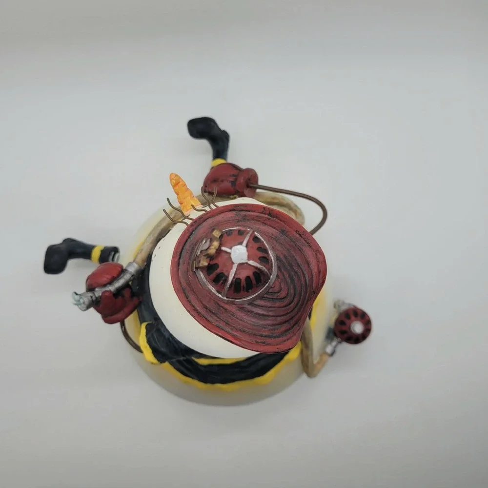 Snowman Firefighter Bobble Head Figurine Christmas Decor Fireman 9‎ Inch
